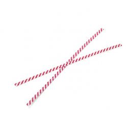 Verschluss-Streifen 15.2x0.4cm Papier Weiß/Rot gestreift (1,000 Stück) [TT6WRS]