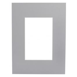 Passepartouts 822 Grau 20x20cm mit 12x12cm Ausschnitt (5 Stück) [MA-7482220201]