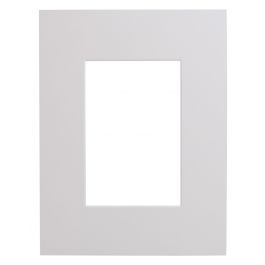 Passepartoutkarton 225 sehr weiß 24x30cm mit 14x19cm Fenster (5 Stück) [MA-7422524301]