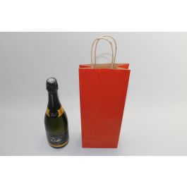 Papiertragetaschen für Flaschen 14x8x39cm Dunkelrot (50 Stück) [PAWF1439DKR]