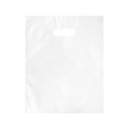 Tragetaschen Gefrostet- 20% Recyceltes PE  30.5x38.1cm (100 Stück) [H1215FT1R]