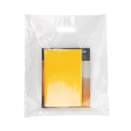 Tragetaschen Transparent - 20% Recyceltes PE 38.1x45.7cm (100 Stück) [H1518CL1R]