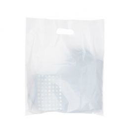 Tragetaschen Weiß - 20% Recyceltes PE 38.1x45.7cm (100 Stück) [H1518WT1R]