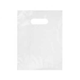 Tragetaschen Weiß 20% - Recyceltes Material 22.9x30.5cm (100 Stück) [H912WT1R]