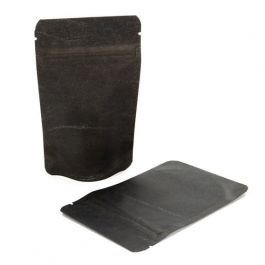 Standbodenbeutel Reispapier Schwarz 8x5x13cm | 28 Gramm (100 Stück) [ZBGR1SB]
