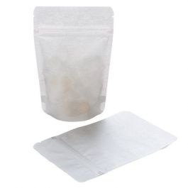 Standbodenbeutel Reispapier Silber 14.9x8.9x23.2cm | 310 Gramm (100 Stück) [ZBGR7SS]