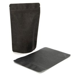 Standbodenbeutel Reispapier Schwarz 13x8x20.5cm | 110 Gramm (100 Stück) [ZBGR3SB]
