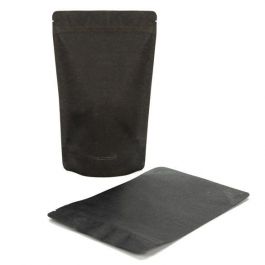 Standbodenbeutel Reispapier Schwarz 17.1x8.9x28.6cm | 340 Gramm (100 Stück) [ZBGR4SB]