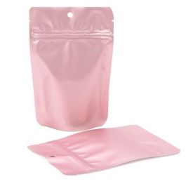 Standbodenbeutel Rosa mit Aufhängeloch 10.2x6x15.2cm (100 Stück) [ZBGM2RG]