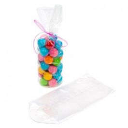 Plastikbeutel Runde Boden 7x25,4cm 40 Mikron und mit Bodenblatt (50 Stück) [RPBG2]