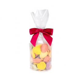 Frosted Plastikbeutel Runde Boden 8,3x25,4 cm mit Bodenblatt (50 Stück) [RPBGF3]