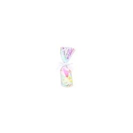 Plastikbeutel Runde Boden Schillernd 7x25,4 cm mit Bodenblatt (50 Stück) [RPBGH2]