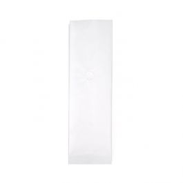 Kaffeebeutel Mattweiß mit Ventil 8x6x26cm | 285 Gramm (50 Stück) [SGC1WM]
