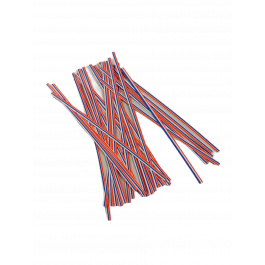 Verschluss-Streifen 15.2x0.4cm Paper Blau Weiß Rot Gemischt (1.000 Stück) [TT6BWR]