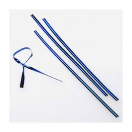 Verschluss-Streifen 15.2x0.4cm Blau metallisch Kunststoff (1,000 Stück) [TT6MB]