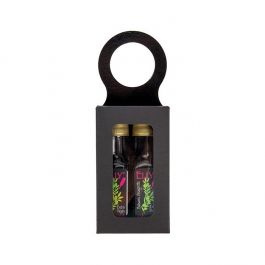 Pappschachteln mit Fenster & Aufhängeloch 5.5x3x10cm Schwarz (25 Stück) [FS357B]