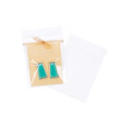 Druckverschlussbeutel 6.5x7.5cm Kristallklar PP 100 Mikron (100 Stück) [Z4C2H3]