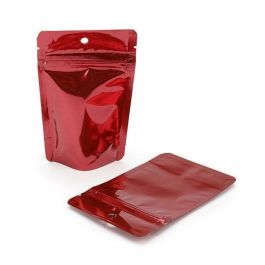 Standbodenbeutel Rot 8x5x13cm | 28 Gramm mit Aufhängeloch (100 Stück) [ZBGM1RH]