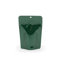 Standbodenbeutel Grün 10.2x6x15.2cm mit Aufhängeloch | 57 Gramm (100 Stück) [ZBGM2HGH]