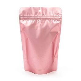 Standbodenbeutel Rosa mit Aufhängeloch 13x7.9x20.6cm (100 Stück) [ZBGM3RG]