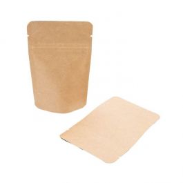 Standbodenbeutel Kraft 8x5x13cm | 28 Gramm (100 Stück) [ZBGSK1]