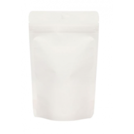 Standbodenbeutel Weiß Kraft 13x8x20.5 cm | 113 Gramm (100 Stück) [ZBGSK3W]