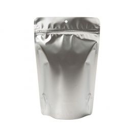 Standbodenbeutel Silber 14.9x8.9x23.2cm mit Aufhängeloch | 310 Gramm (100 Stück) [ZBGM7SH]