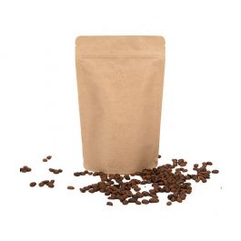Standbodenbeutel Kraft 13x7.9x20.6cm 113 Gramm mit Ventil (100 Stück) [ZBGM3K]