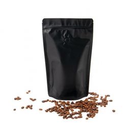 Standbodenbeutel Schwarz 22.9x12.1x34.3cm 450 Gramm mit Ventil (100 Stück) [ZBGM6MBV]