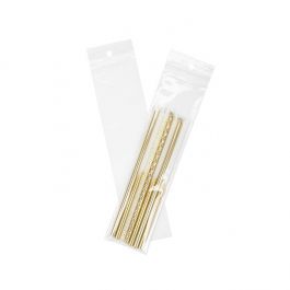 Druckverschlussbeutel mit Aufhängeloch 5x20.5cm Transparent PP 50 Mikron (100 Stück) [ZR28]